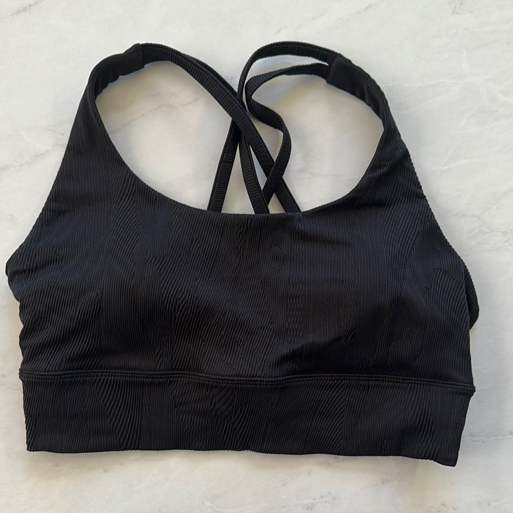 Lululemon Black Energy Longline Sports Bra